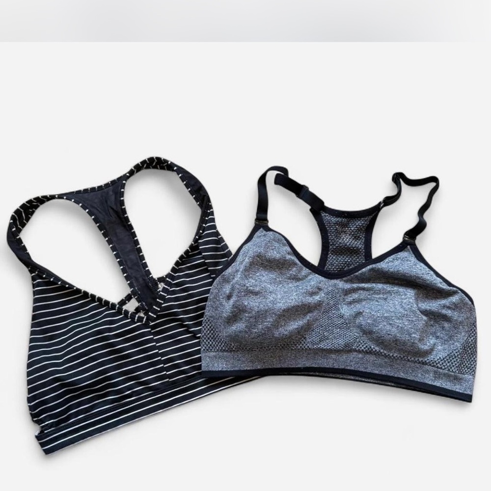 Women's Black and Gray Sports Bras